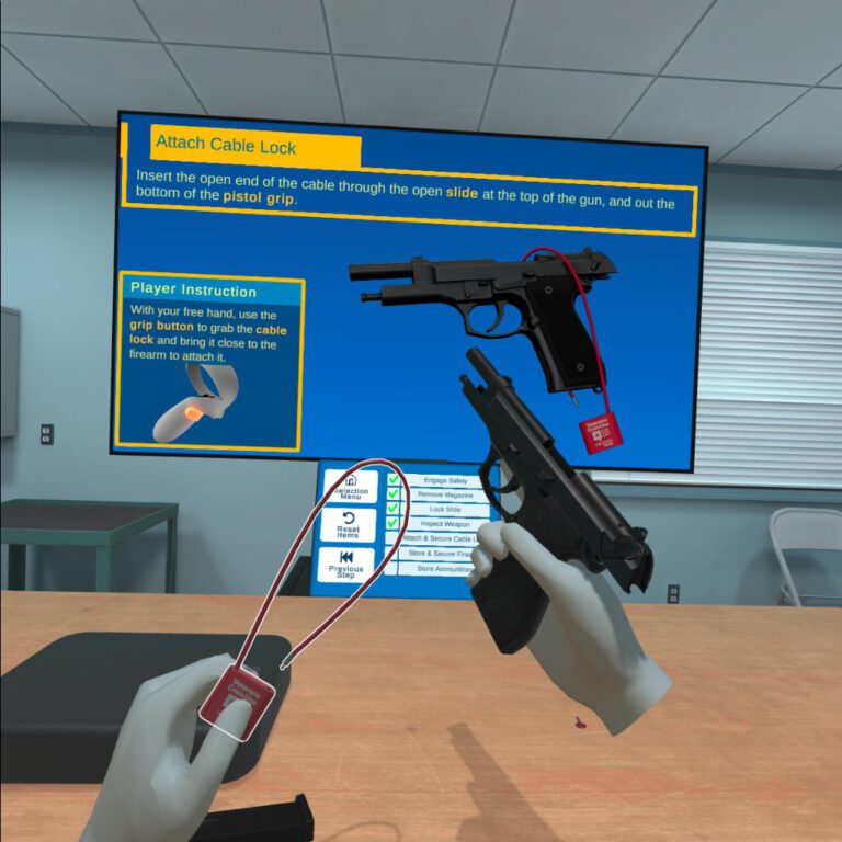 Firearm Safe Handling Virtual Reality Training