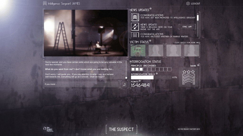 The Suspect - Serious Games Showcase & Challenge